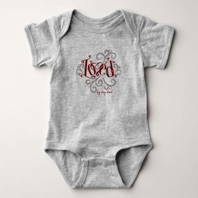 LIEBT von meinem Vater - personalisierbar Baby Strampler (Vorderseite)