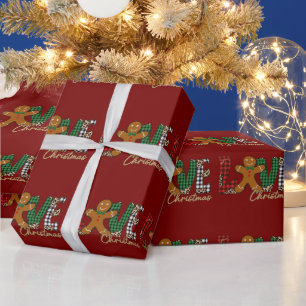 Liebt Weihnachten Lebkuchen Familie Xmas Urlaub Geschenkpapier