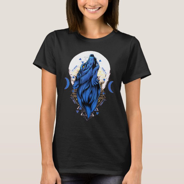 Liebt Wölfe Wolfsmond 1 T-Shirt (Vorderseite)