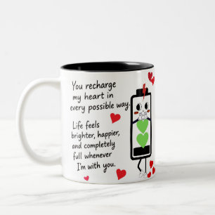 Liebt Zweifarbige Tasse