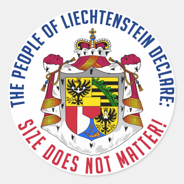 Liechtenstein-Aufkleber Runder Aufkleber (Vorderseite)