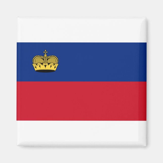 Liechtenstein Flag Magnet (Vorne)