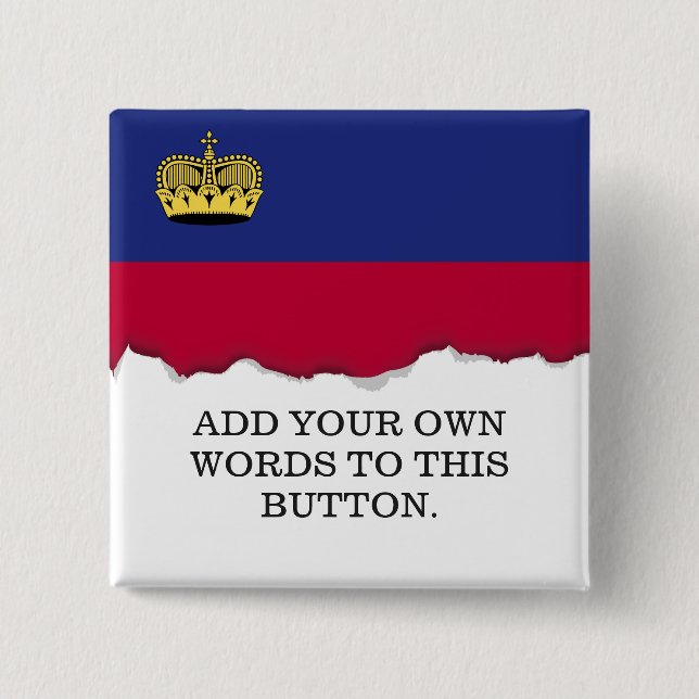 Liechtenstein-Flagge Button (Vorderseite)