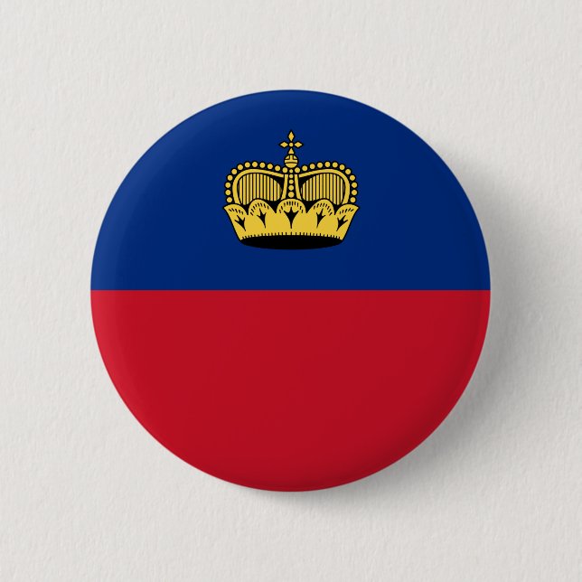Liechtenstein-Flagge Button (Vorderseite)