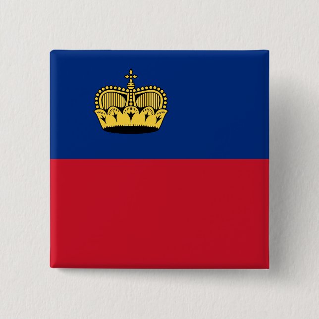 Liechtenstein-Flagge Button (Vorderseite)