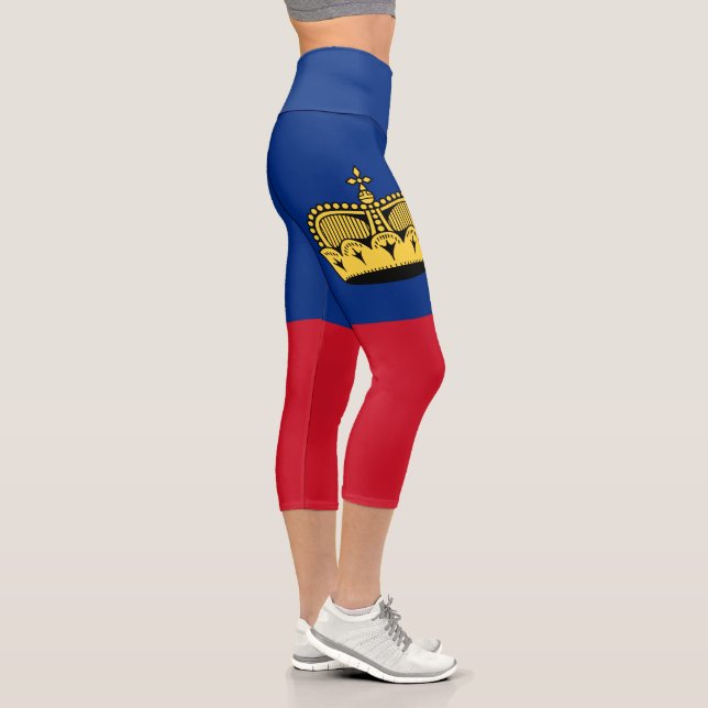 Liechtenstein-Flagge Capri Leggings (Rechts)