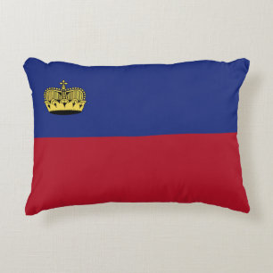 Liechtenstein-Flagge Dekokissen
