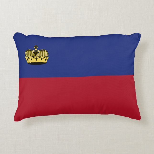 Liechtenstein-Flagge Dekokissen (Vorderseite)