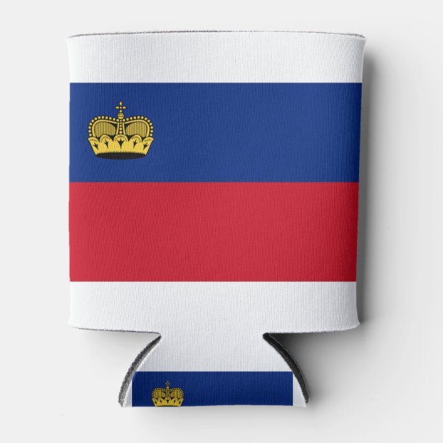 Liechtenstein-Flagge Dosenkühler (Vorderseite)