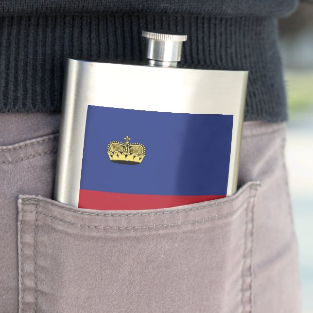 Liechtenstein-Flagge Flachmann (Beispiel)