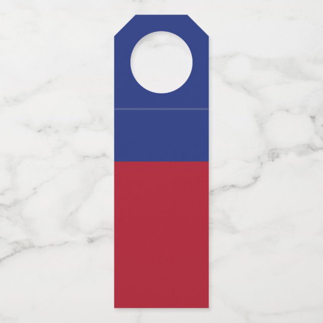 Liechtenstein-Flagge Flaschenanhänger (Vorderseite)
