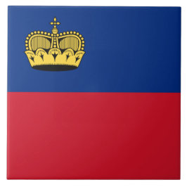 Liechtenstein-Flagge Fliese