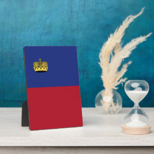 Liechtenstein-Flagge Fotoplatte