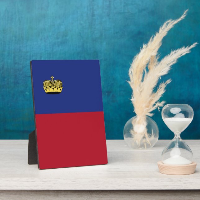 Liechtenstein-Flagge Fotoplatte (Seite)