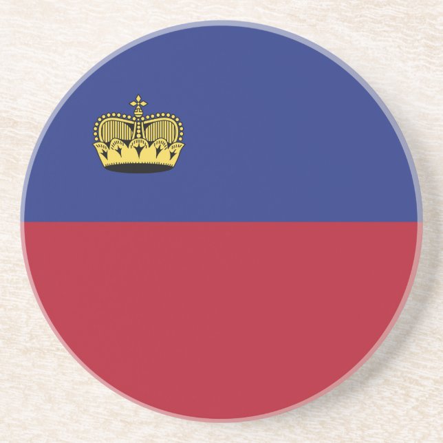 Liechtenstein-Flagge Getränkeuntersetzer (Vorne)