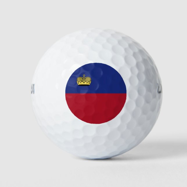 Liechtenstein-Flagge Golfball (Vorderseite)