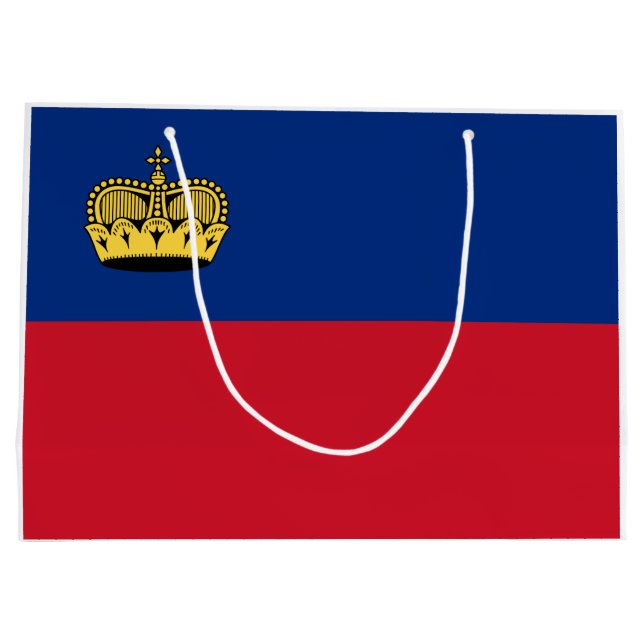 Liechtenstein-Flagge Große Geschenktüte (Rückseite)