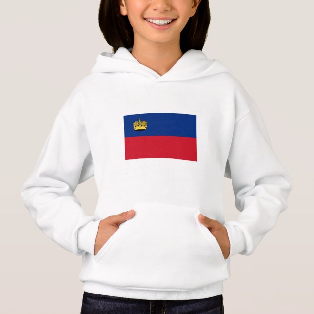 Liechtenstein-Flagge Hoodie (Vorderseite)