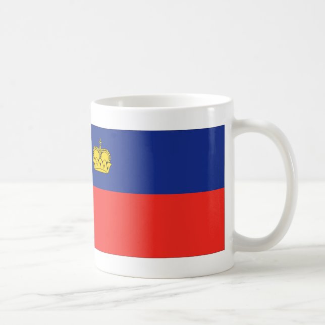 Liechtenstein-Flagge Kaffeetasse (Rechts)