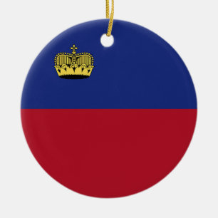 Liechtenstein-Flagge Keramik Ornament