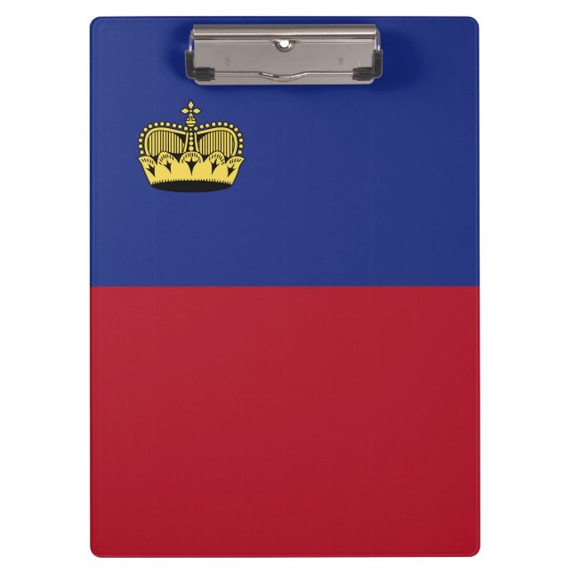 Liechtenstein-Flagge Klemmbrett (Vorderseite)