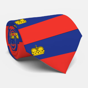 Liechtenstein-Flagge Krawatte