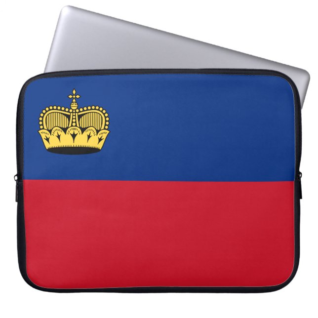 Liechtenstein-Flagge Laptopschutzhülle (Vorderseite)