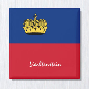 Liechtenstein Flagge / Liechtenstein Reisen / Spor Magnet