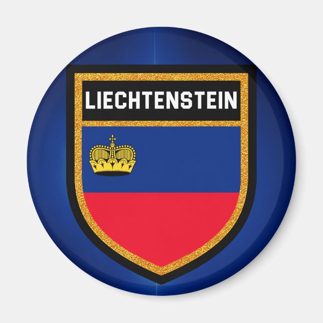 Liechtenstein-Flagge Magnet (Vorne)
