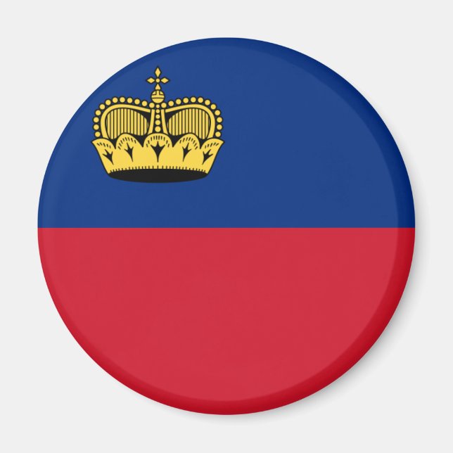 Liechtenstein-Flagge Magnet (Vorne)