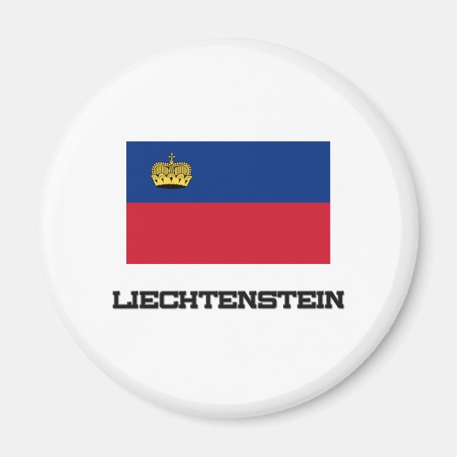 Liechtenstein-Flagge Magnet (Vorne)