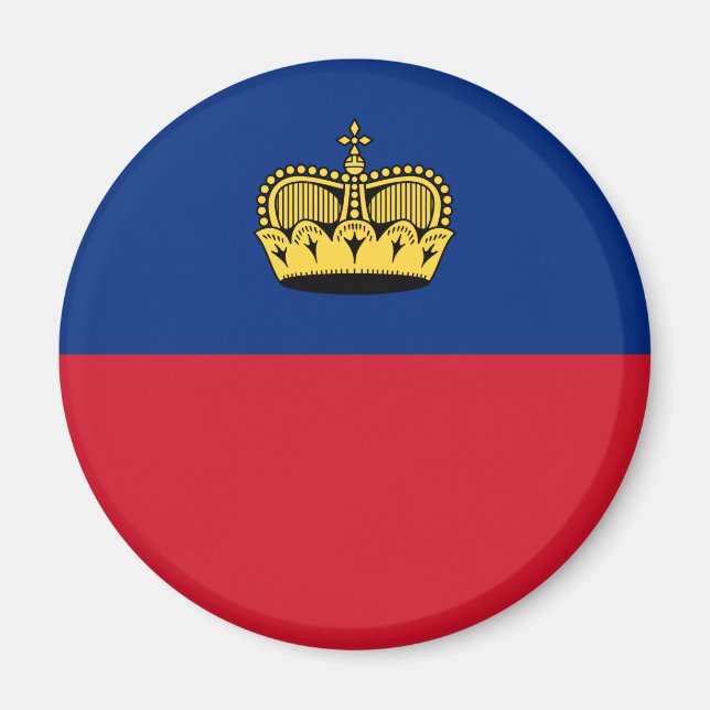 Liechtenstein-Flagge Magnet (Vorne)