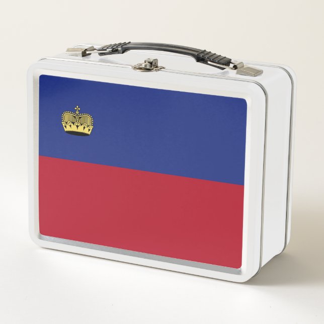 Liechtenstein-Flagge Metall Brotdose (Vorderseite)