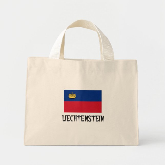 Liechtenstein-Flagge Mini Stoffbeutel (Vorne)