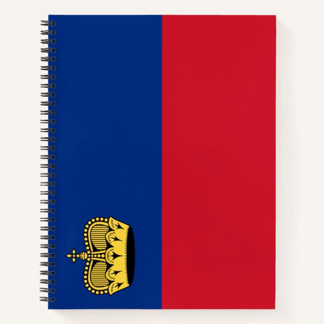 Liechtenstein-Flagge Notizbuch (Vorderseite)