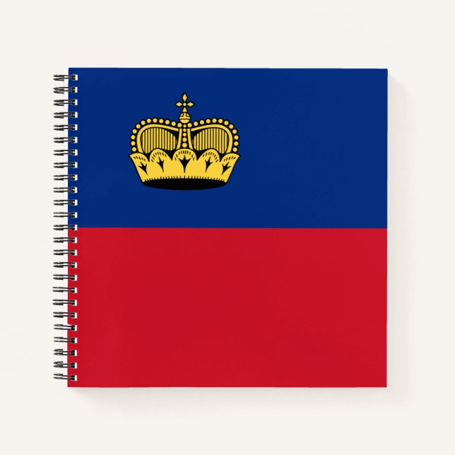 Liechtenstein-Flagge Notizbuch (Vorderseite)