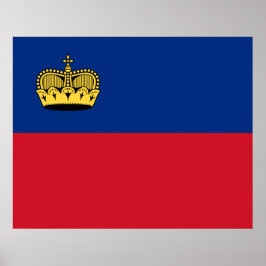 Liechtenstein-Flagge Poster