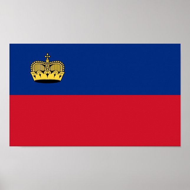 Liechtenstein-Flagge Poster (Vorne)