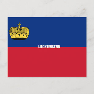 Liechtenstein-Flagge Postkarte