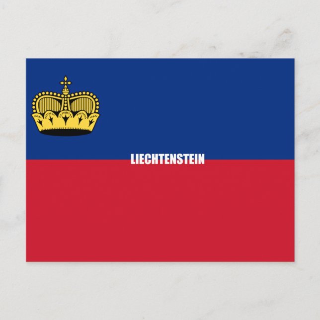 Liechtenstein-Flagge Postkarte (Vorderseite)