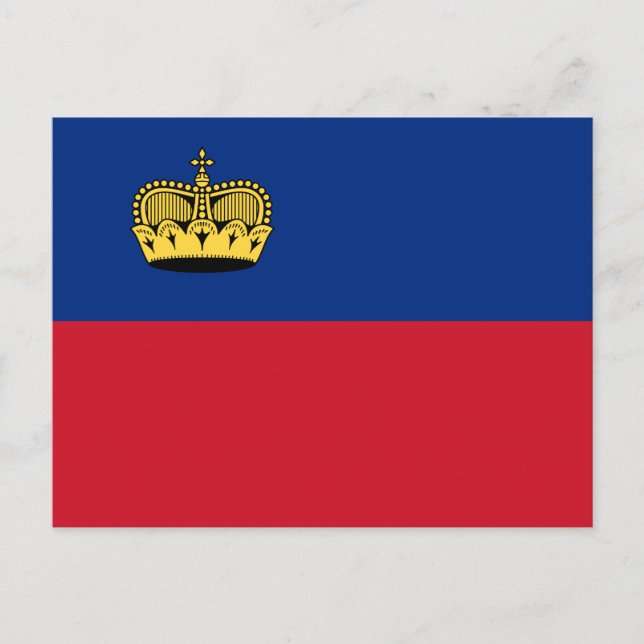 Liechtenstein-Flagge Postkarte (Vorderseite)