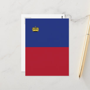 Liechtenstein-Flagge Postkarte