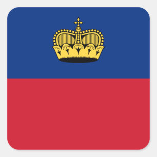 Liechtenstein-Flagge Quadratischer Aufkleber