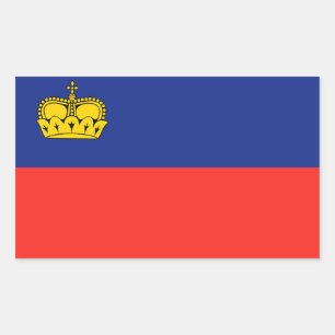Liechtenstein-Flagge Rechteckiger Aufkleber