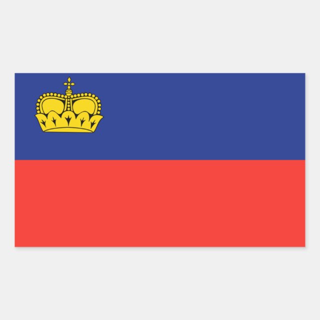 Liechtenstein-Flagge Rechteckiger Aufkleber (Vorderseite)