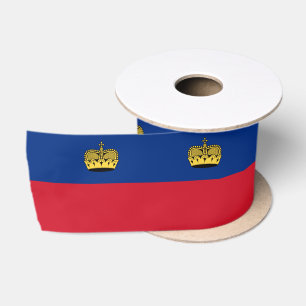 Liechtenstein Flagge & Reisen / Urlaub / Sport Satinband