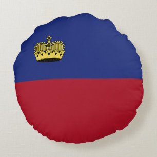 Liechtenstein-Flagge Rundes Kissen