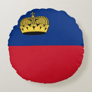 Liechtenstein-Flagge Rundes Kissen