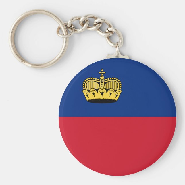 Liechtenstein-Flagge Schlüsselanhänger (Vorne)