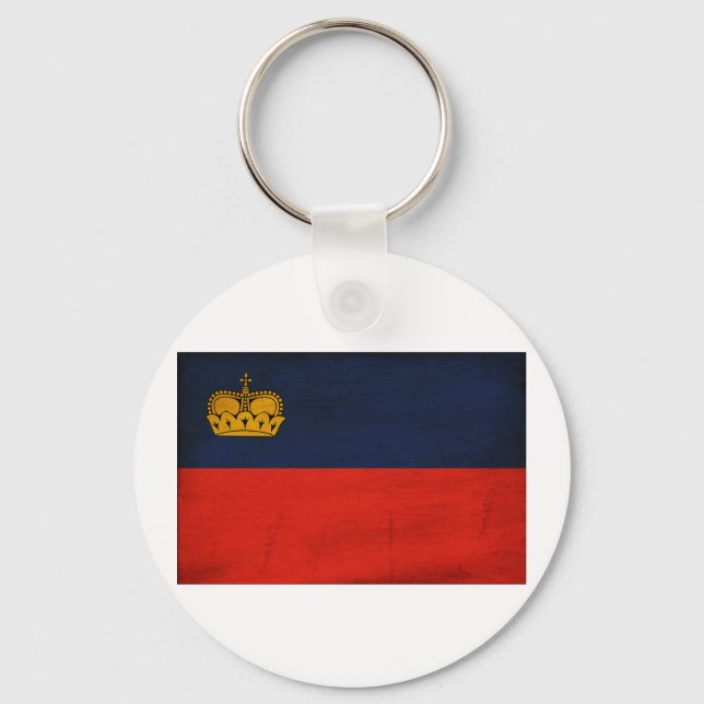 Liechtenstein-Flagge Schlüsselanhänger (Vorderseite)